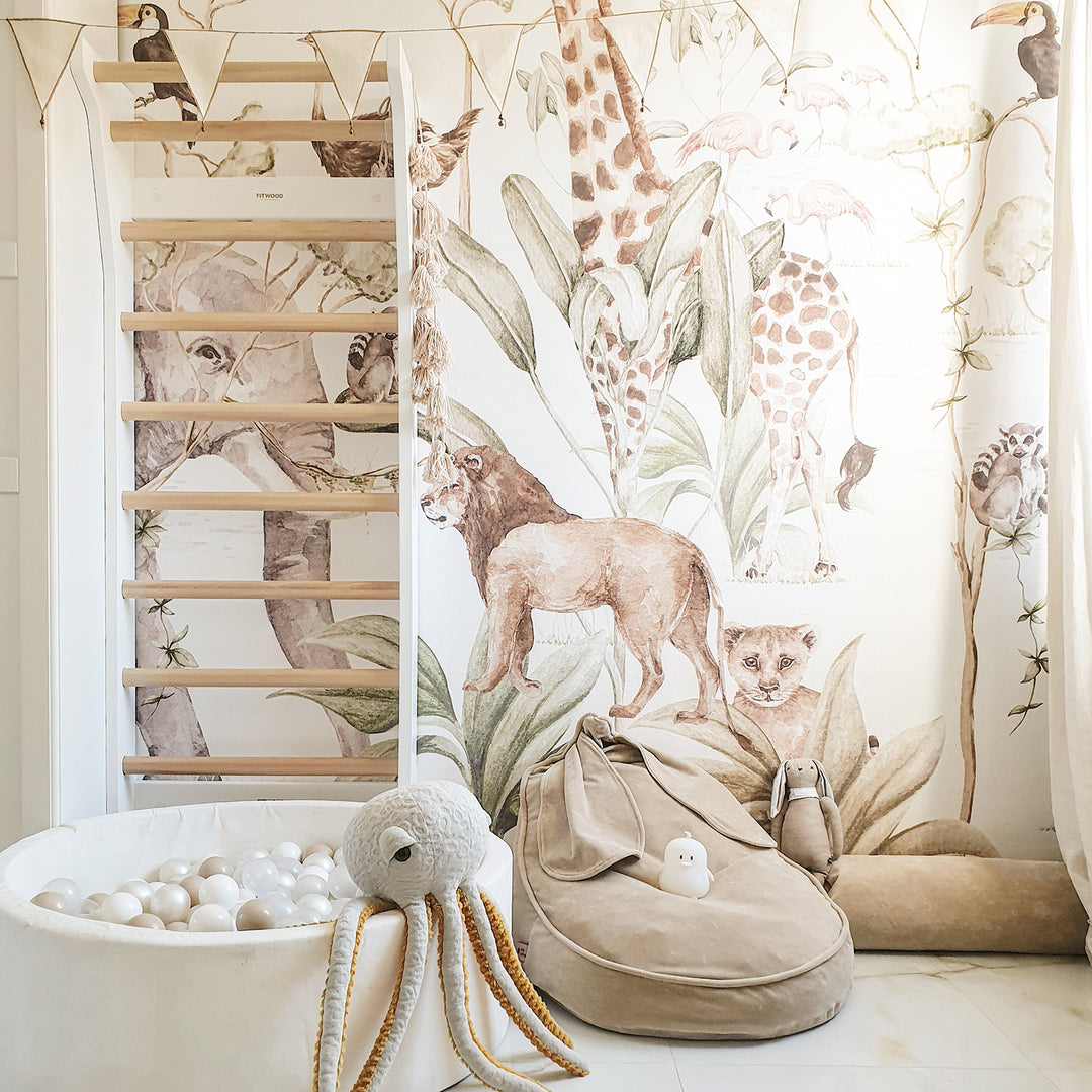 FitWood - TAIMI Mini Wall Bars for Kids - White - All Mamas Children