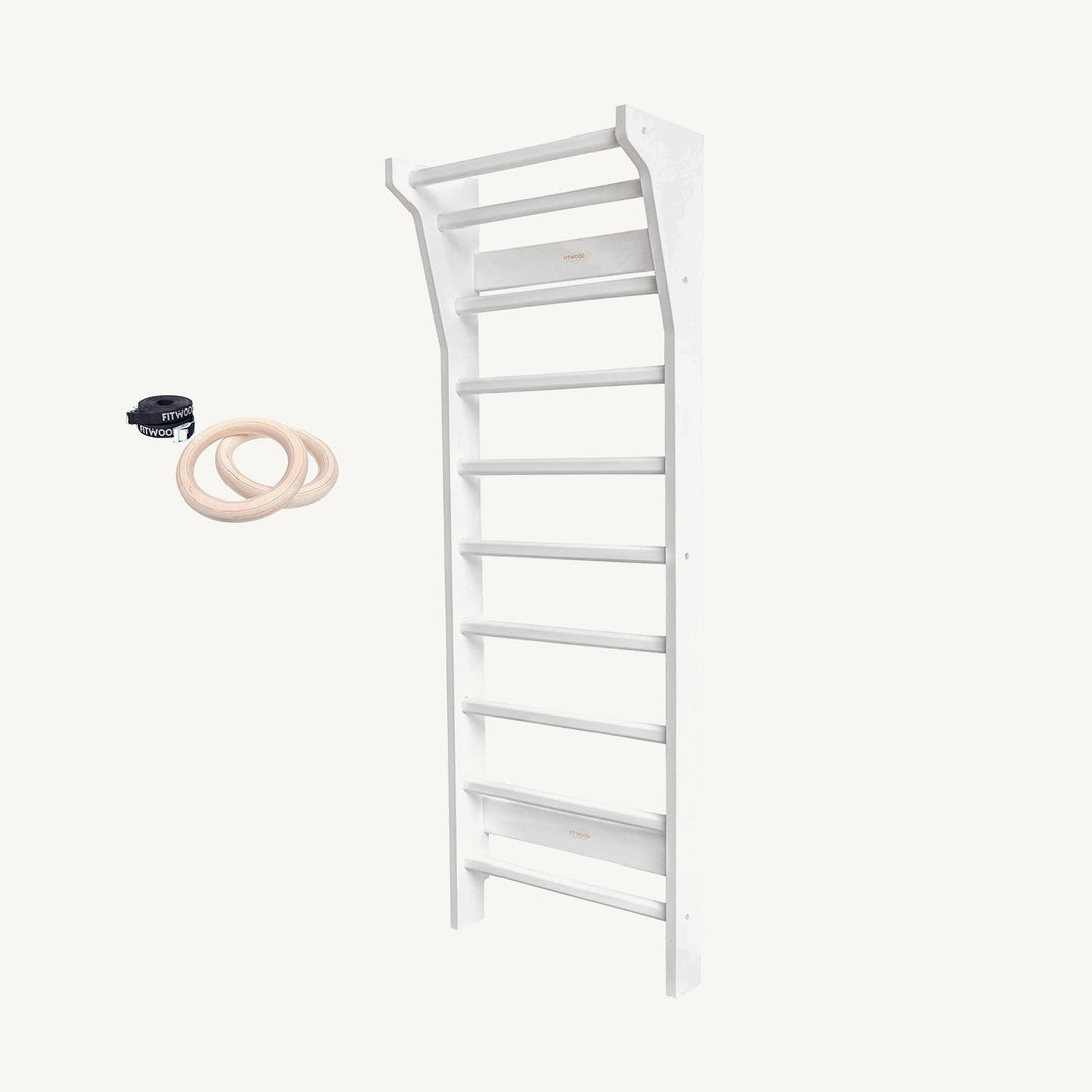 FitWood - TAIMI Mini Wall Bars for Kids - White - All Mamas Children