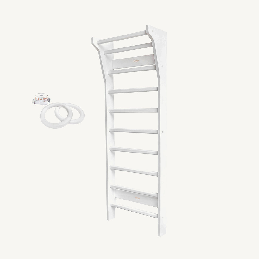 FitWood - TAIMI Mini Wall Bars for Kids - White - All Mamas Children