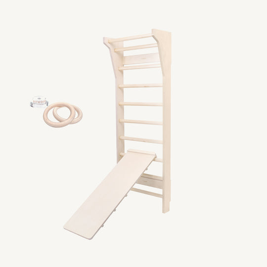 FitWood - TAIMI Wall Bars for Kids & Adults - White and Birch - All Mamas Children