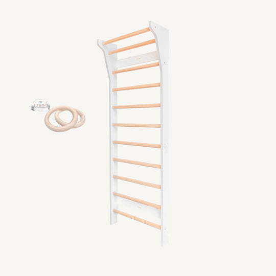 FitWood - TAIMI Wall Bars for Kids & Adults - White and Birch - All Mamas Children