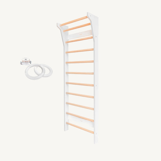 FitWood - TAIMI Wall Bars for Kids & Adults - White and Birch - All Mamas Children