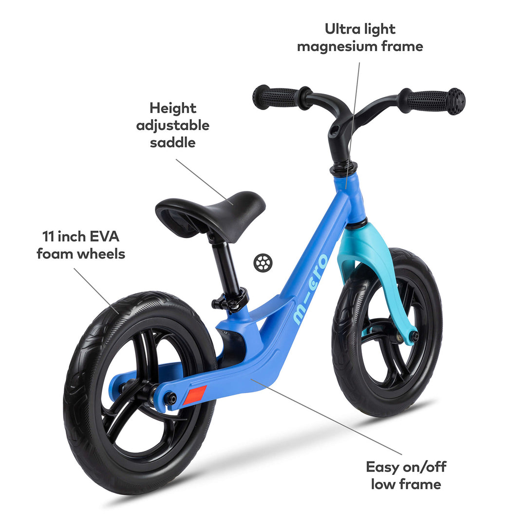 Micro Scooters Ultra Lightweight Balance Bike - Blue - All Mamas Children