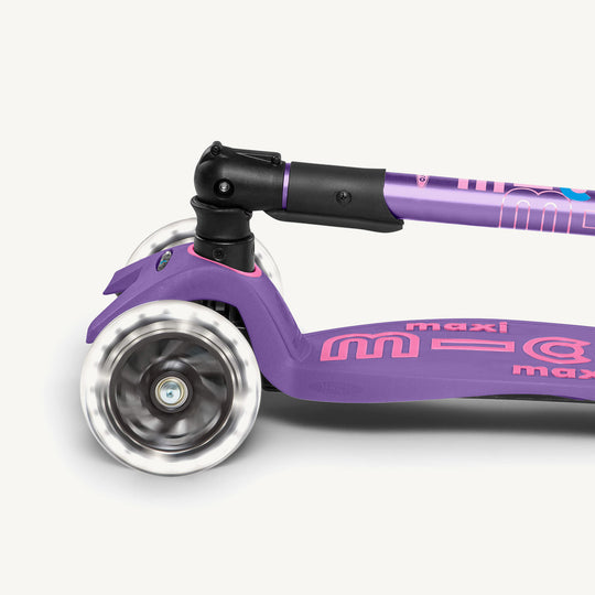 Micro Scooters Maxi Micro Scooter Deluxe Foldable LED - Purple - All Mamas Children