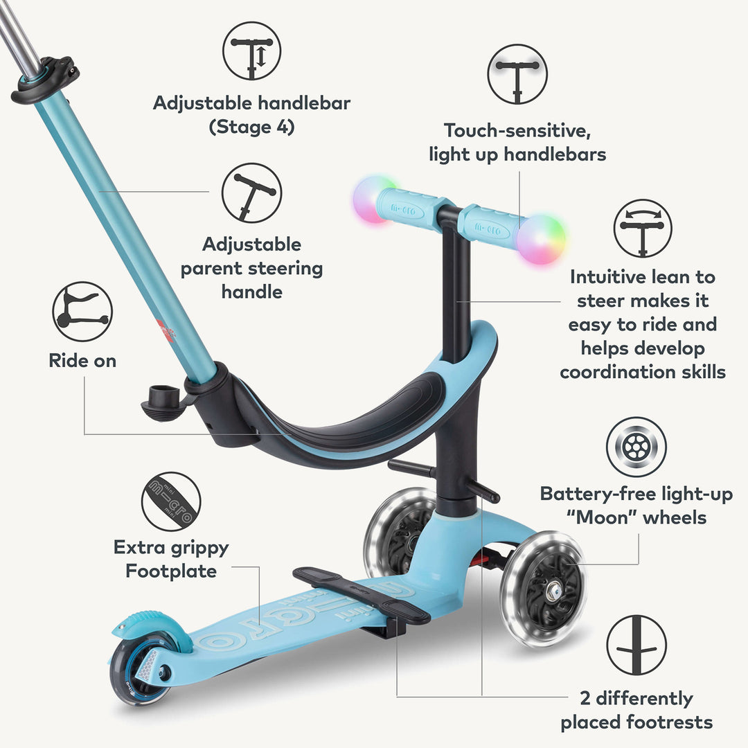 Micro Scooters Mini Micro 4in1 Mini 2 Grow Scooter - Light Blue - All Mamas Children