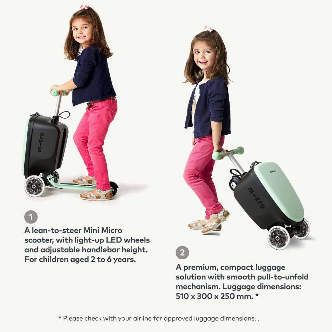 Micro Scooters Mini Micro Scooter Suitcase With Light up Wheels - Mint - All Mamas Children