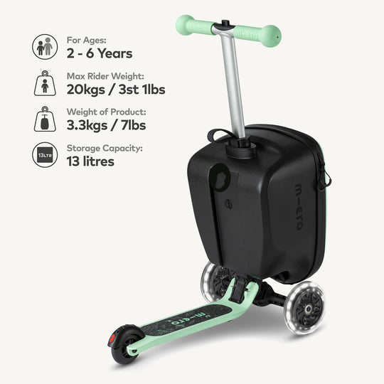 Micro Scooters Mini Micro Scooter Suitcase With Light up Wheels - Mint - All Mamas Children