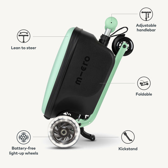 Micro Scooters Mini Micro Scooter Suitcase With Light up Wheels - Mint - All Mamas Children