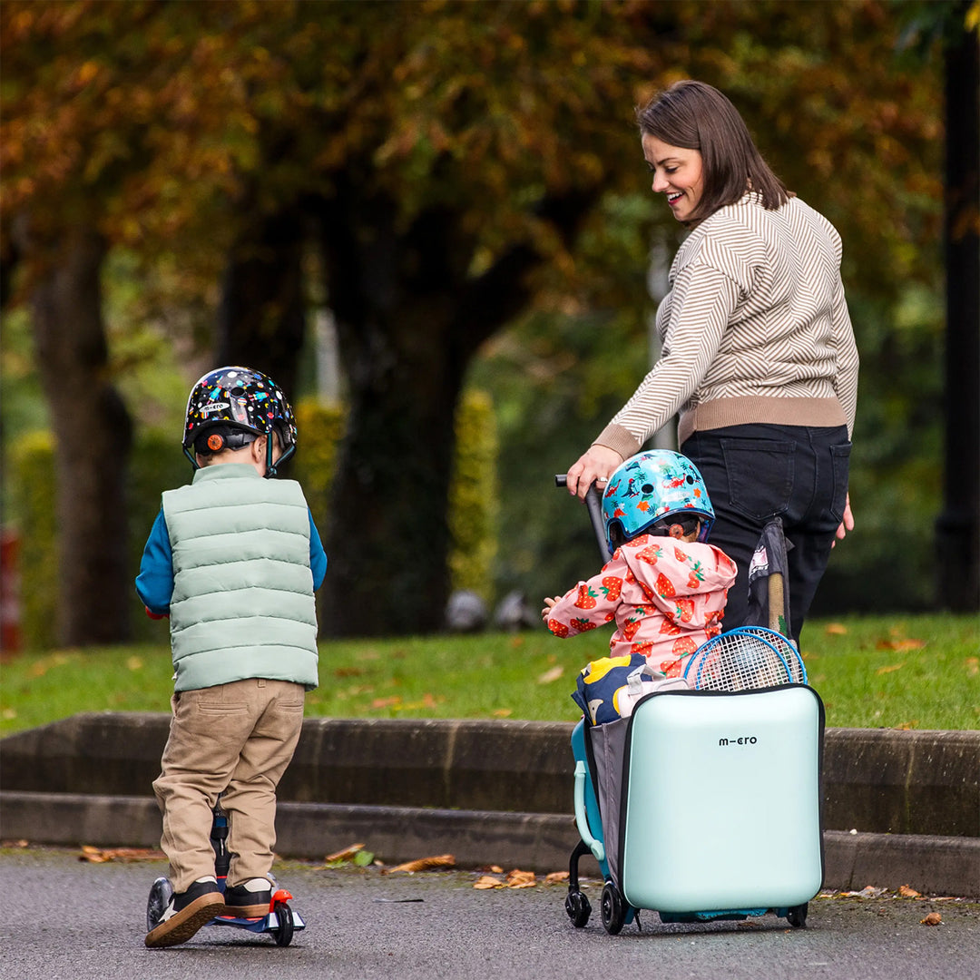 Micro Scooters Eazy Ride On Luggage / Suitcase - Blue - All Mamas Children