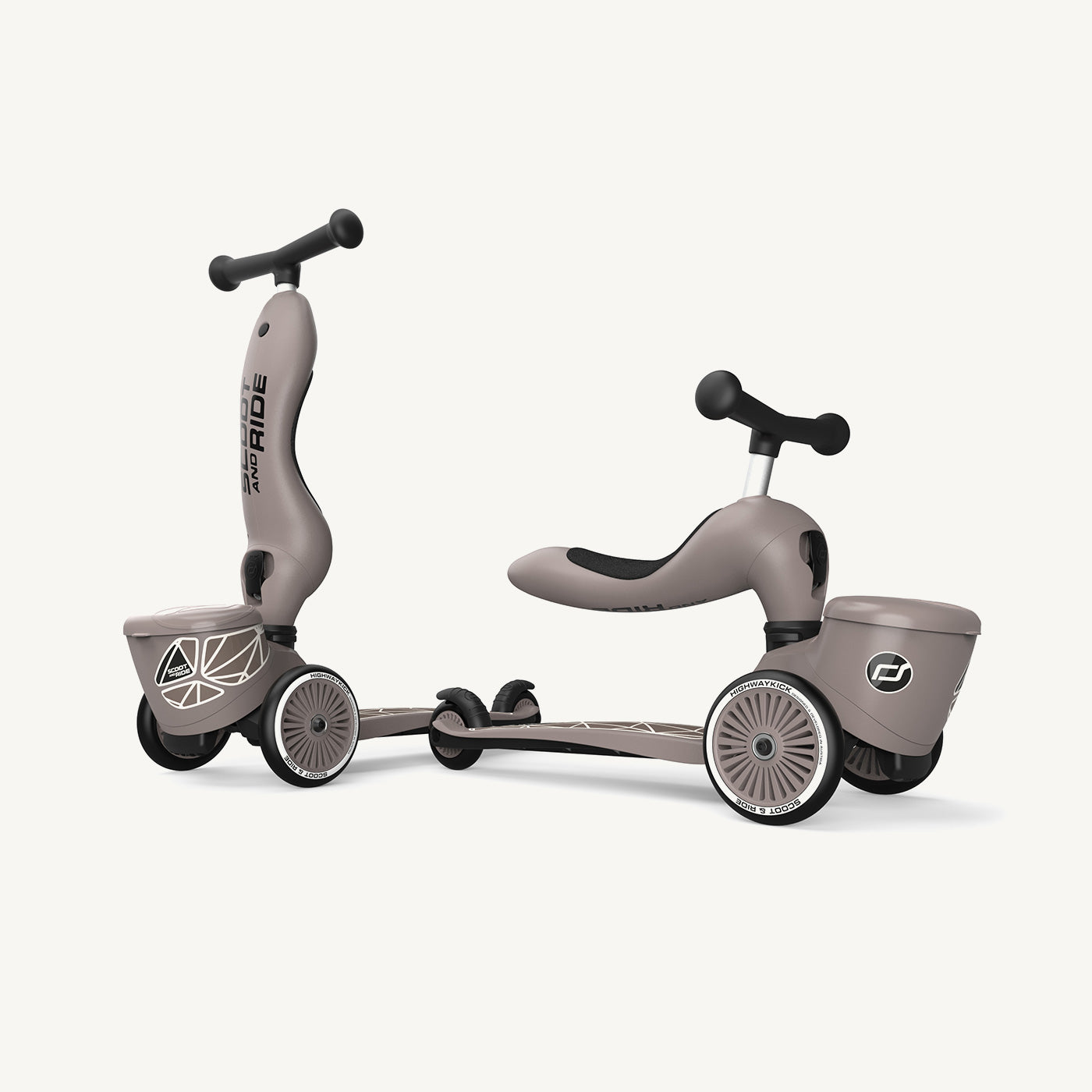 Scoot and Ride 2 in 1 Balance Bike / Scooter - Highway Kick 1 Lifestyle Brown Lines - All Mamas Children
