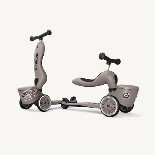 Scoot and Ride 2 in 1 Balance Bike / Scooter - Highway Kick 1 Lifestyle Brown Lines - All Mamas Children