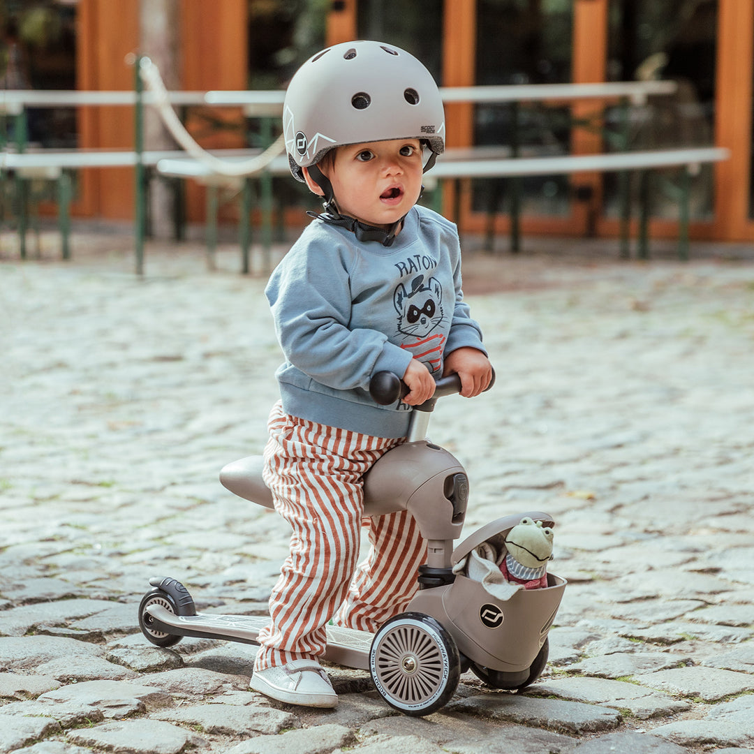 Scoot and Ride 2 in 1 Balance Bike / Scooter - Highway Kick 1 Lifestyle Brown Lines - All Mamas Children