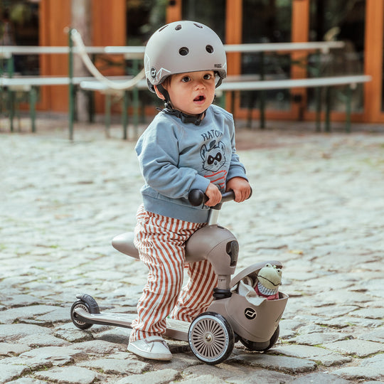 Scoot and Ride 2 in 1 Balance Bike / Scooter - Highway Kick 1 Lifestyle Brown Lines - All Mamas Children