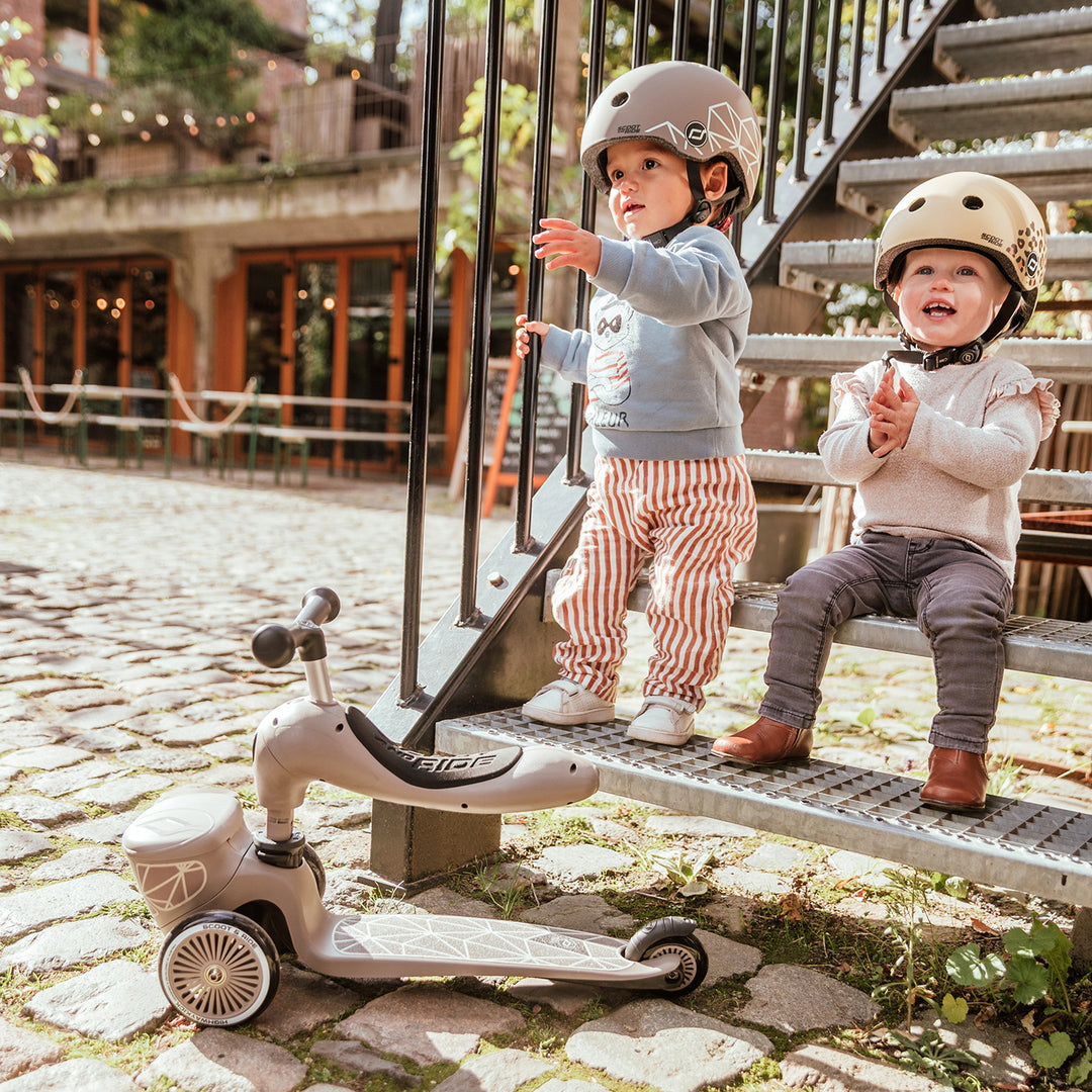 Scoot and Ride 2 in 1 Balance Bike / Scooter - Highway Kick 1 Lifestyle Brown Lines - All Mamas Children