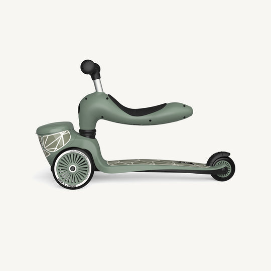 Scoot and Ride 2 in 1 Balance Bike / Scooter - Highway Kick 1 Lifestyle Green Lines - All Mamas Children