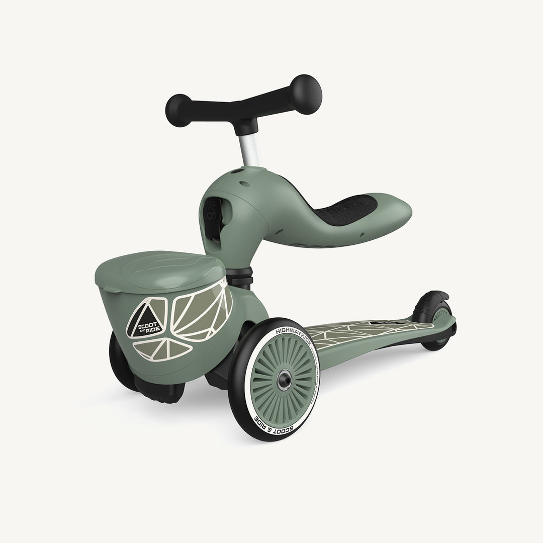 Scoot and Ride 2 in 1 Balance Bike / Scooter - Highway Kick 1 Lifestyle Green Lines - All Mamas Children