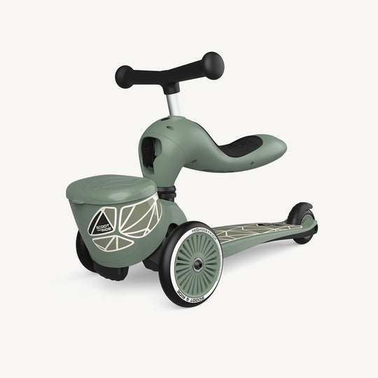 Scoot and Ride 2 in 1 Balance Bike / Scooter - Highway Kick 1 Lifestyle Green Lines - All Mamas Children