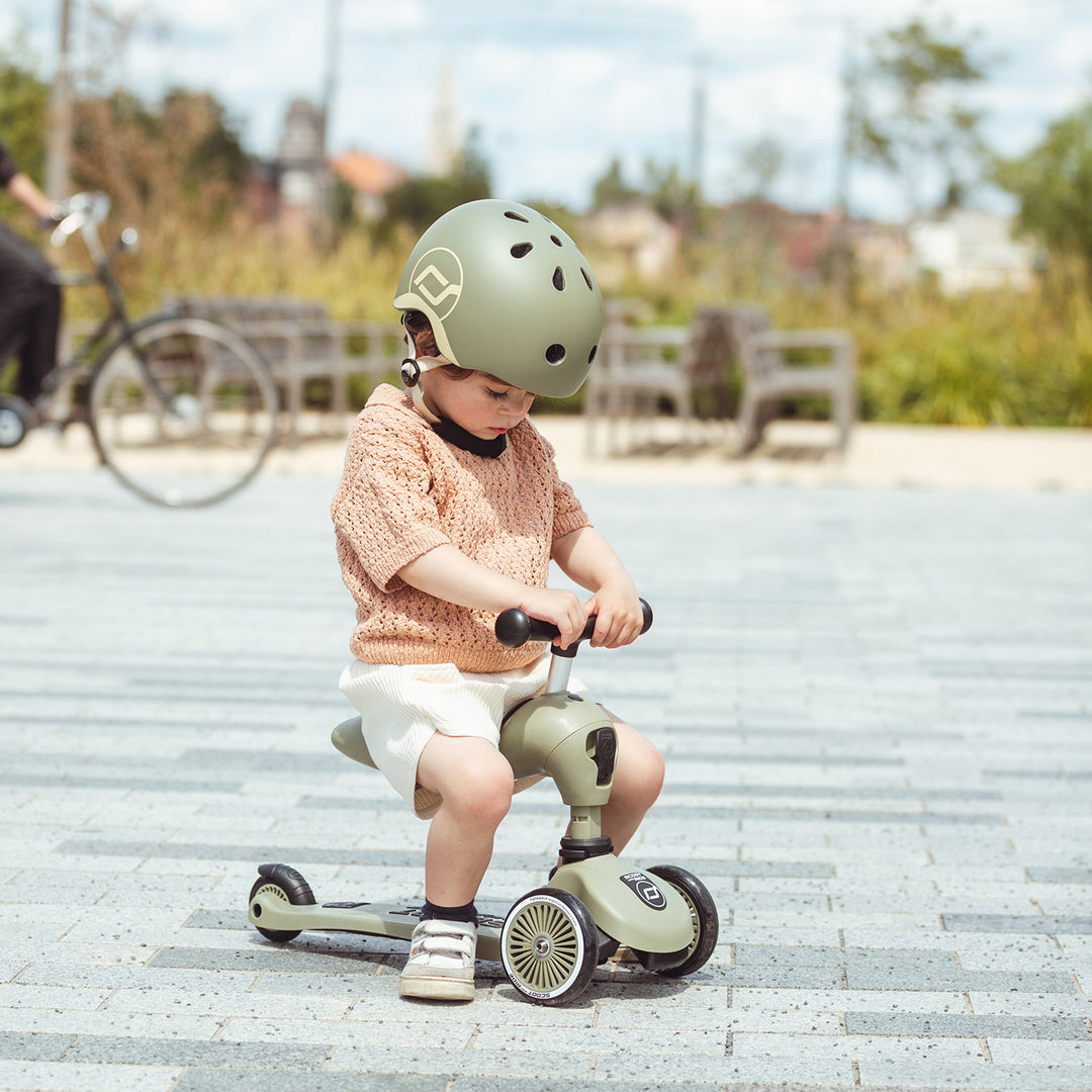 Scoot and Ride 2 in 1 Balance Bike / Scooter - Highwaykick 1 - Olive - All Mamas Children