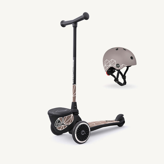 Scoot and Ride Scooter - Highwaykick 2 Lifestyle in Brown Lines - All Mamas Children
