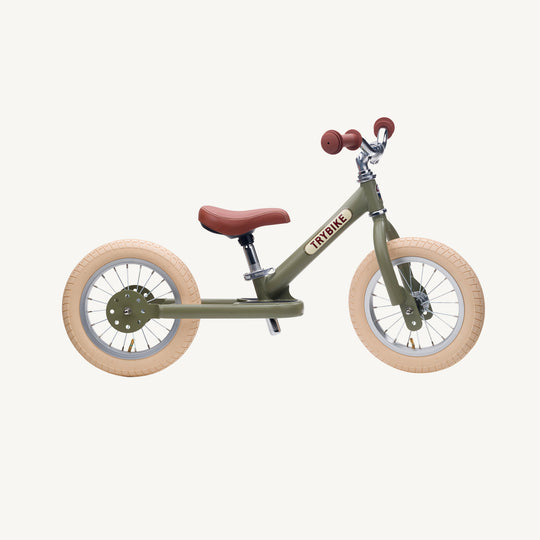 Trybike Steel Balance Trike - Matte - Vintage Green - All Mamas Children