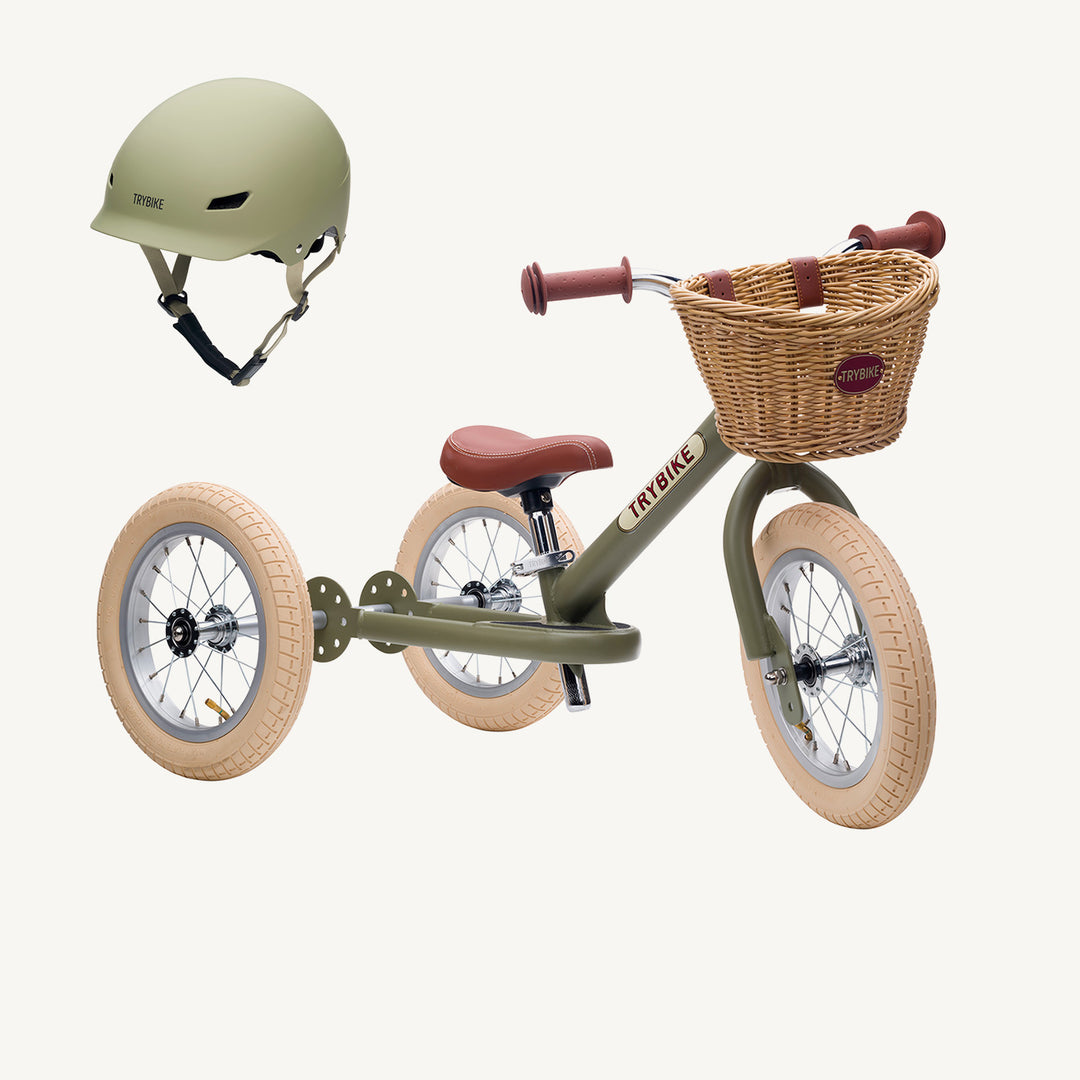 Trybike Steel Balance Trike - Matte - Vintage Green - All Mamas Children