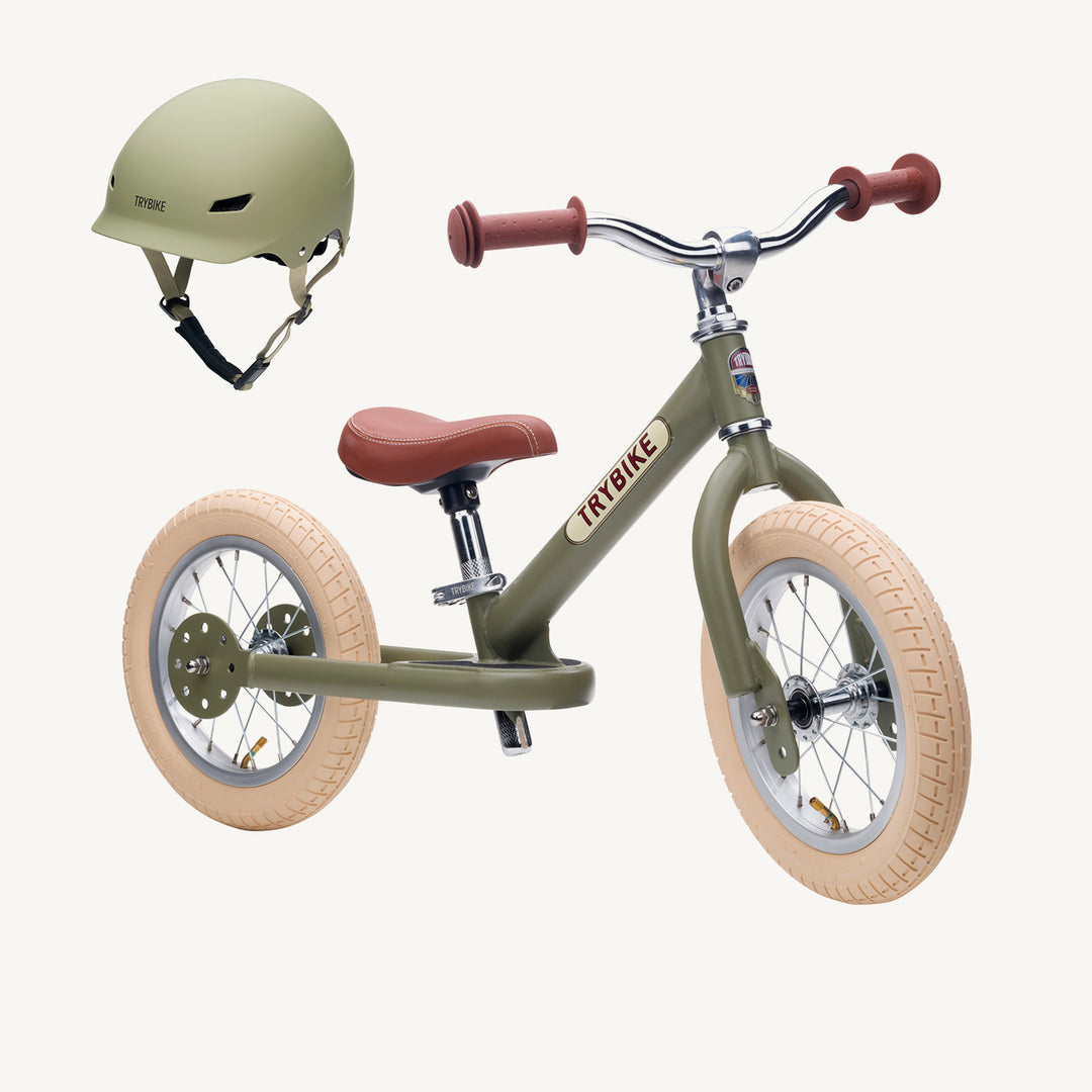 Trybike Steel Balance Trike - Matte - Vintage Green - All Mamas Children