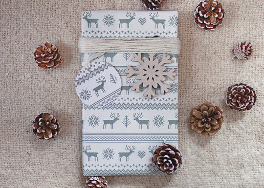 Retro Festive Knits Recyclable Wrapping Paper & Tags - All Mamas Children