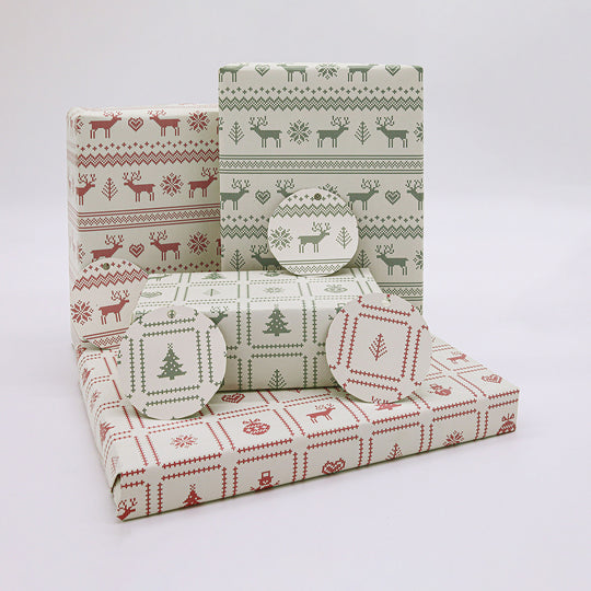 Retro Festive Knits Recyclable Wrapping Paper & Tags - All Mamas Children
