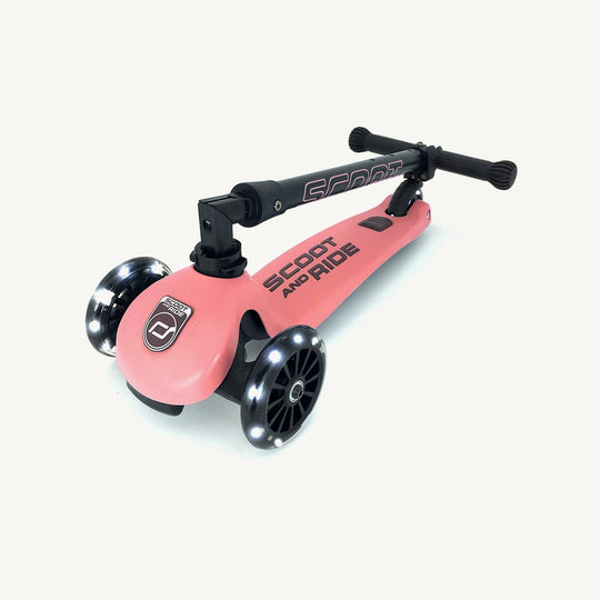 Scoot and Ride Scooter - Highwaykick 3 LED in Peach - All Mamas Children