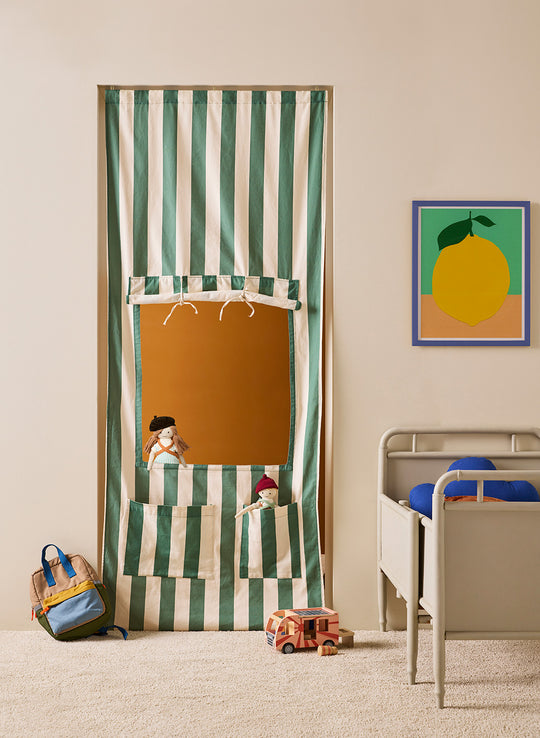 Kid's Concept - Doorway Kiosk Play Set - Green Stripe - All Mamas Children