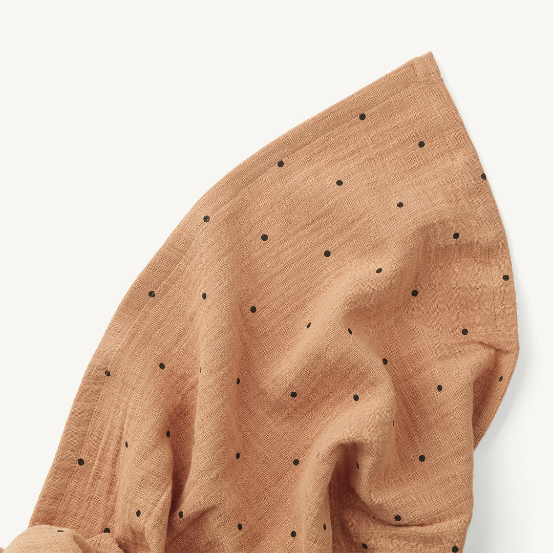 Liewood - Ben Organic Cotton Muslin Swaddle Solid - Classic Dot Tuscany Rose - All Mamas Children