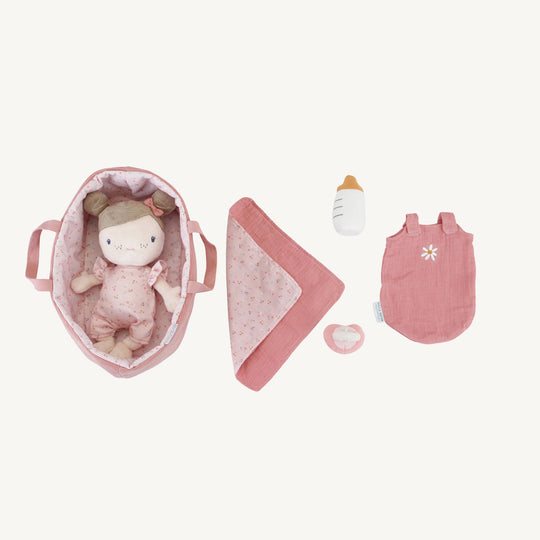 Little Dutch - Baby Doll Rosa Play Set With Travel Cot - All Mamas Children