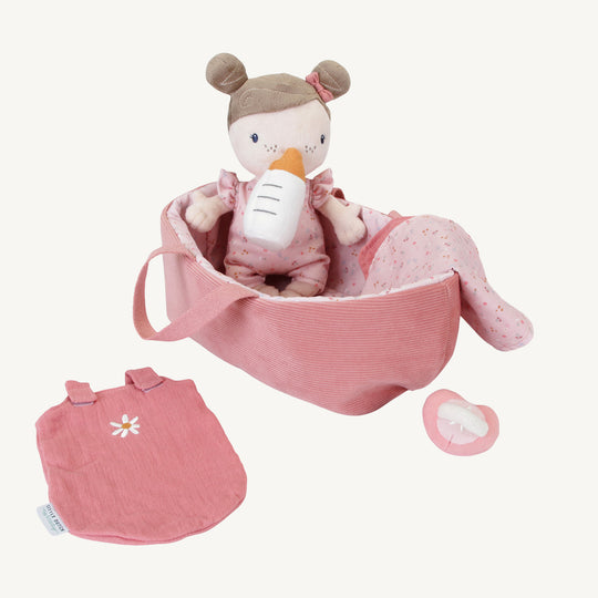 Little Dutch - Baby Doll Rosa Play Set With Travel Cot - All Mamas Children