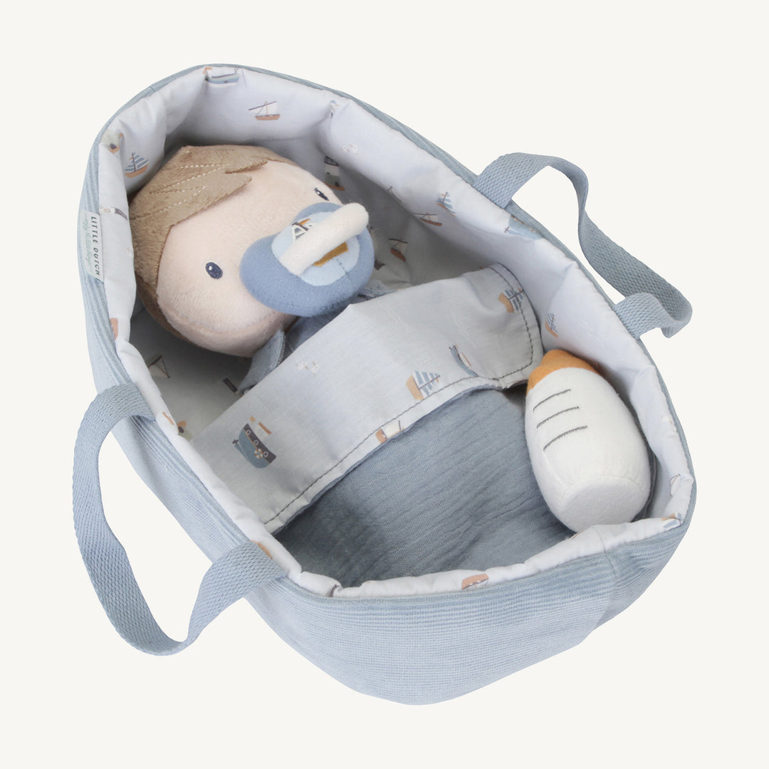 Little Dutch - Baby Doll Jim Play Set With Travel Cot - All Mamas Children