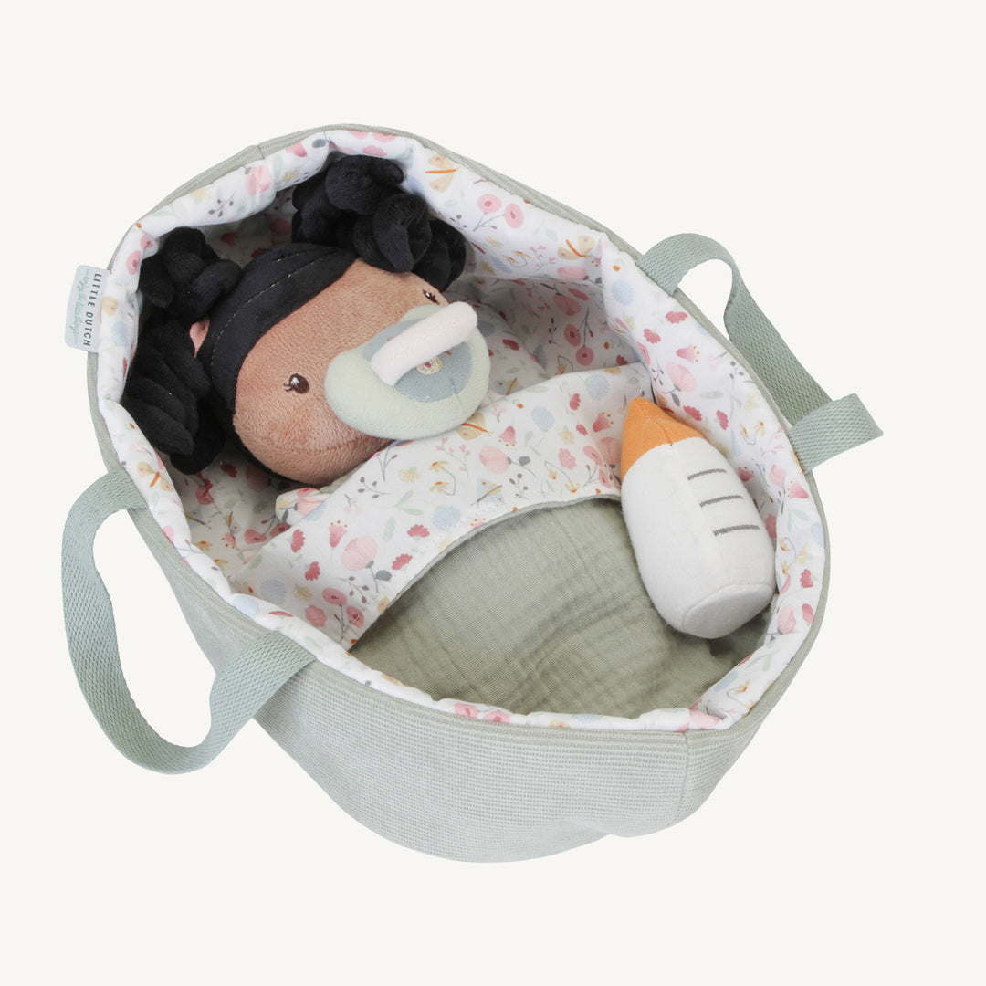 Little Dutch - Baby Doll Evi Play Set With Travel Cot - All Mamas Children