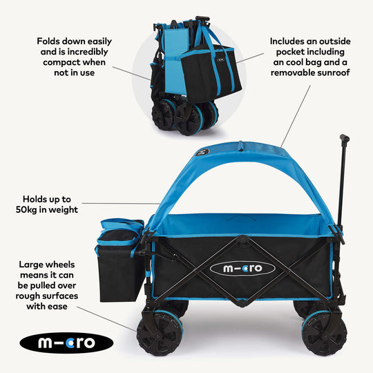 Micro Scooters Festival Wagon with Removable Sunroof - Black - All Mamas Children