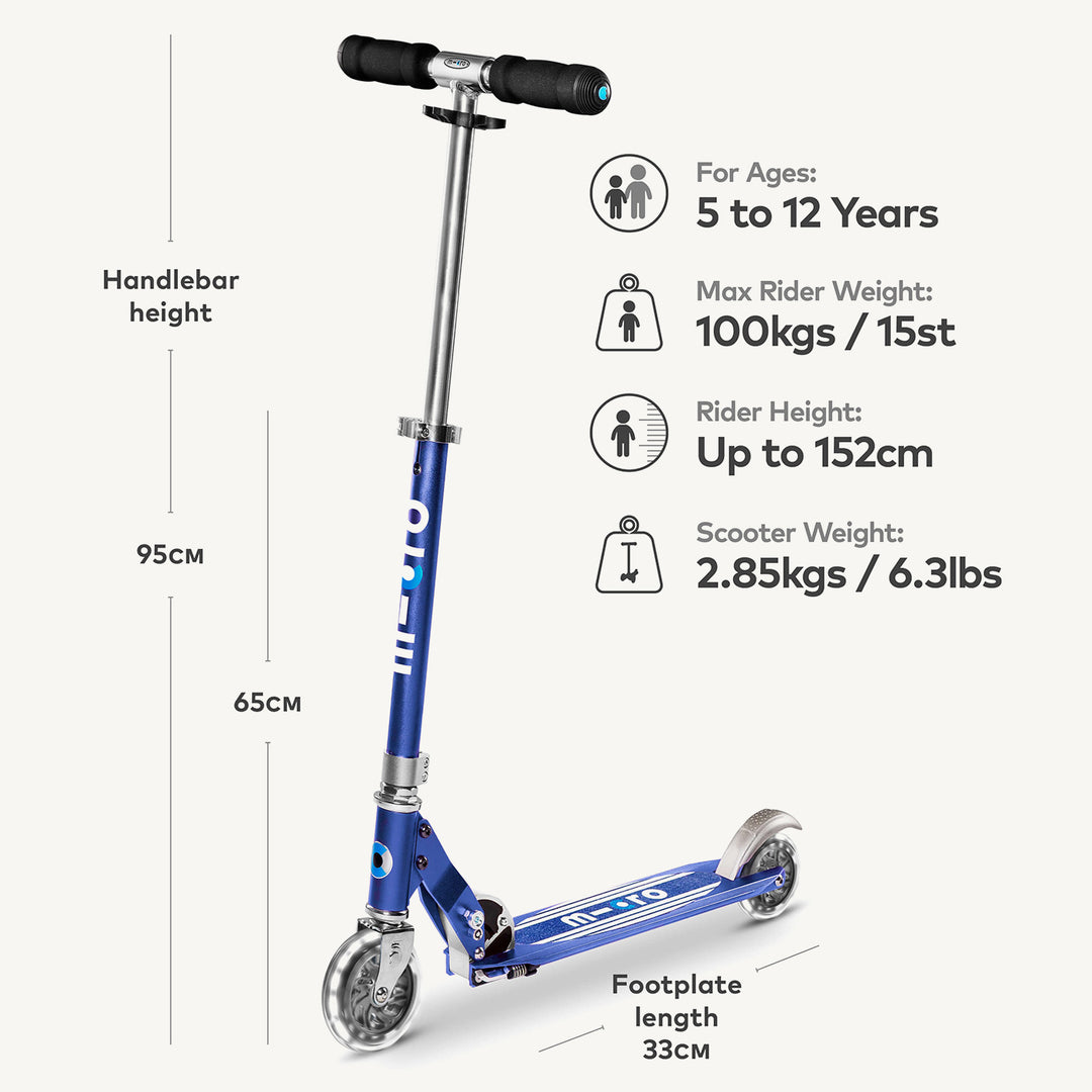 Micro Scooters Micro Sprite Scooter Classic LED - Blue - All Mamas Children