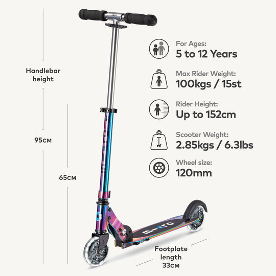 Micro Scooters Micro Sprite Scooter Classic LED - Neochrome - All Mamas Children