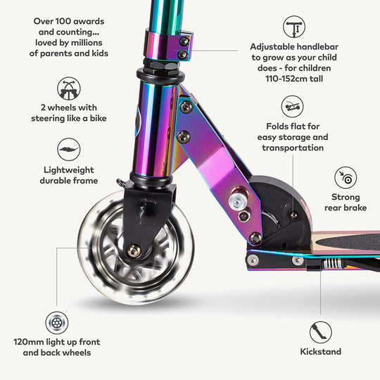 Micro Scooters Micro Sprite Scooter Classic LED - Neochrome - All Mamas Children