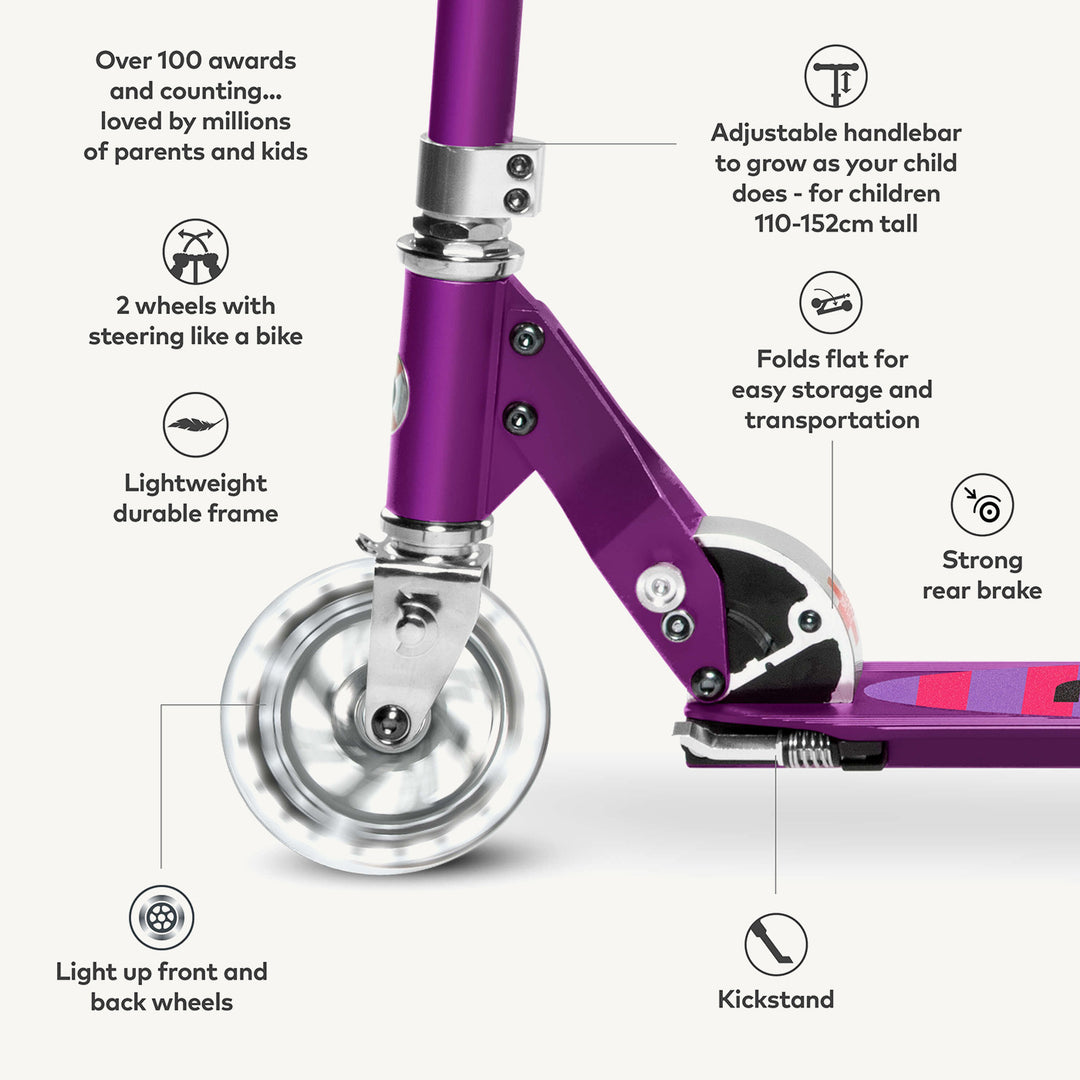 Micro Scooters Micro Sprite Scooter Classic LED - Purple - All Mamas Children