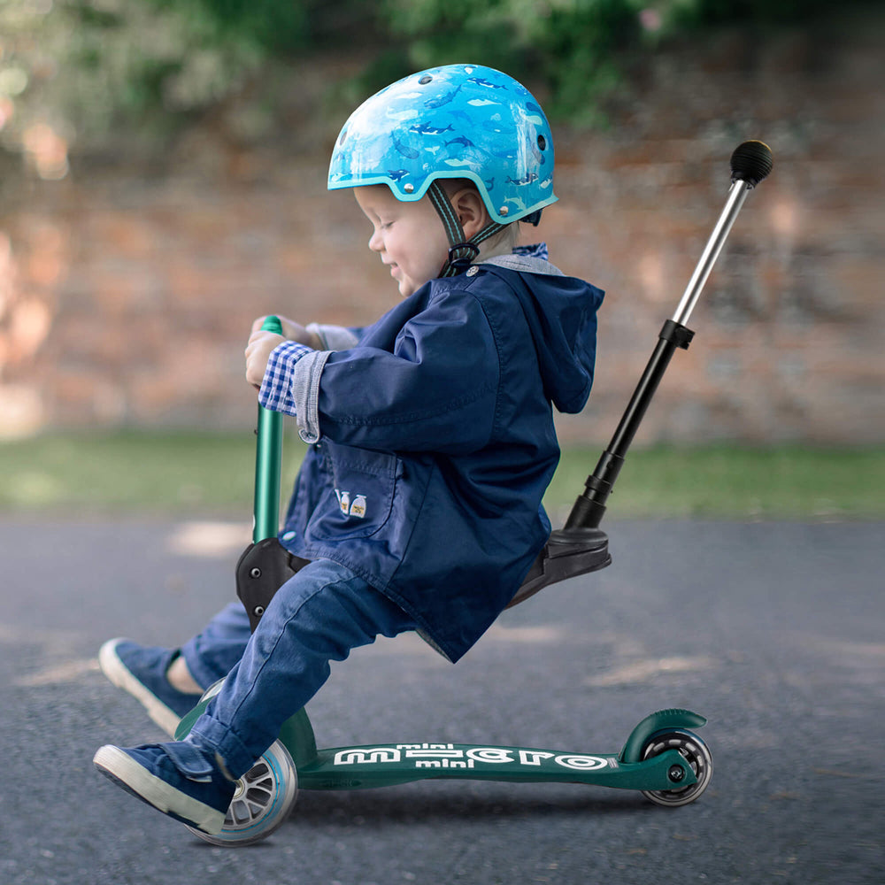 ♻️ Micro Scooters Eco Mini Micro 3in1 Deluxe Push Along Scooter - Green - All Mamas Children