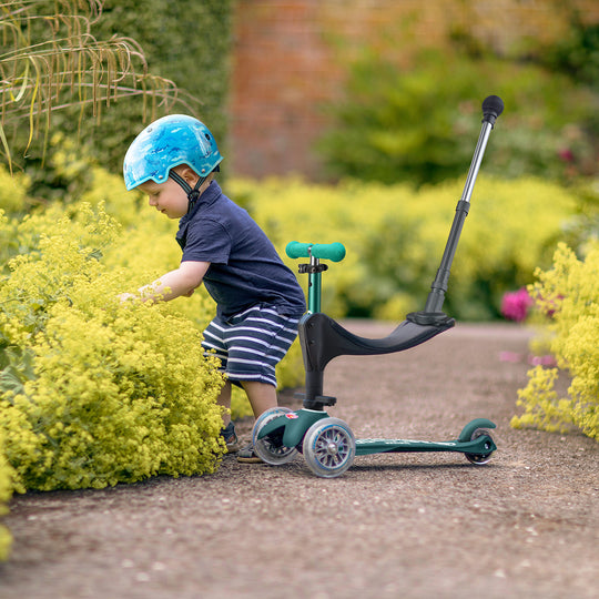 ♻️ Micro Scooters Eco Mini Micro 3in1 Deluxe Push Along Scooter - Green - All Mamas Children