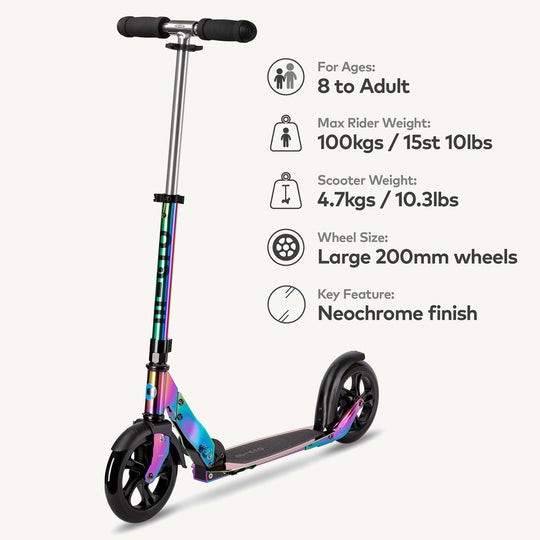 Micro Scooters Large Wheel Foldable Scooter - Neochrome - All Mamas Children