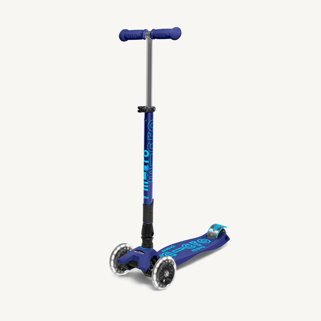 Micro Scooters Maxi Micro Scooter Deluxe Foldable LED - Blue - All Mamas Children