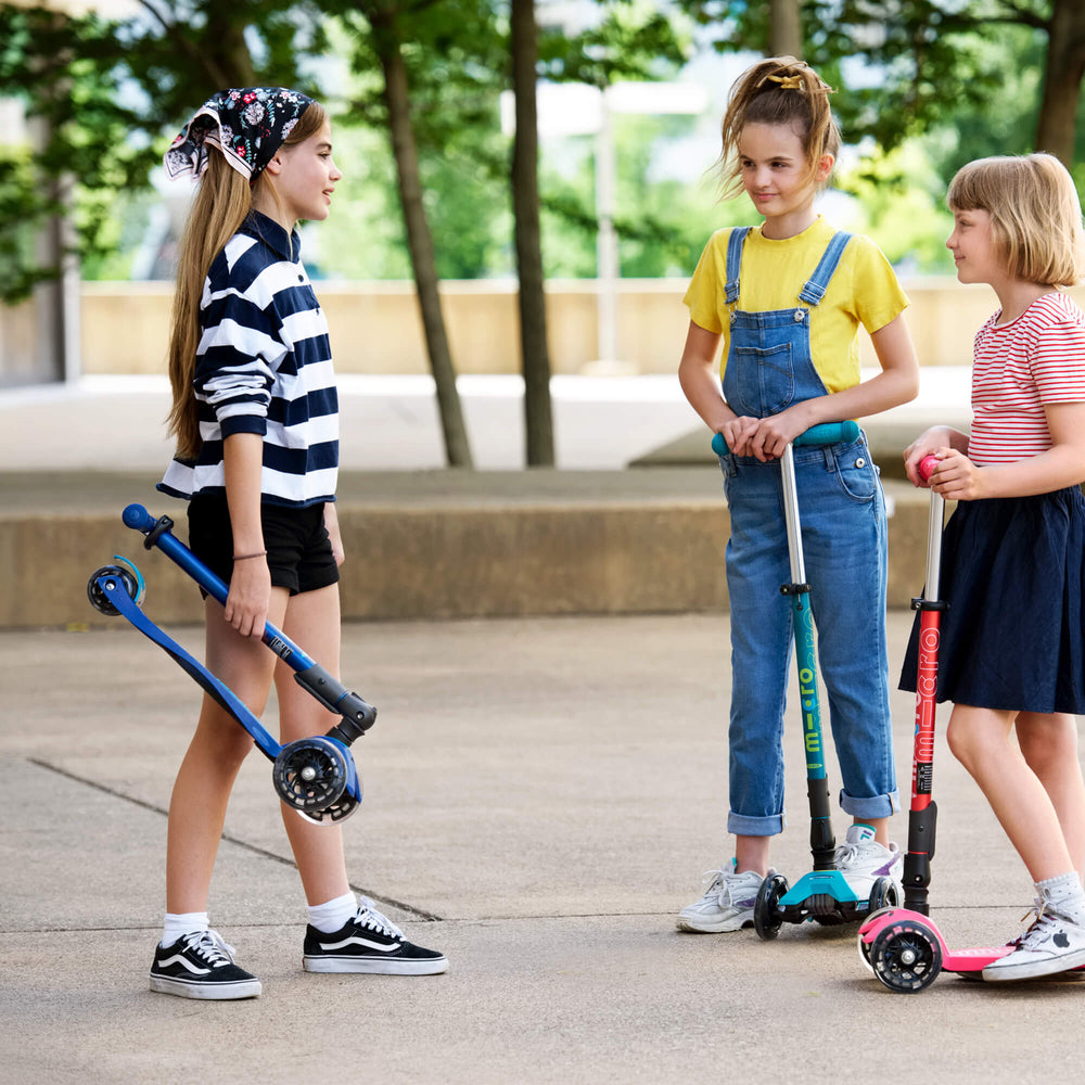 Micro Scooters Maxi Micro Scooter Deluxe Foldable LED - Blue - All Mamas Children