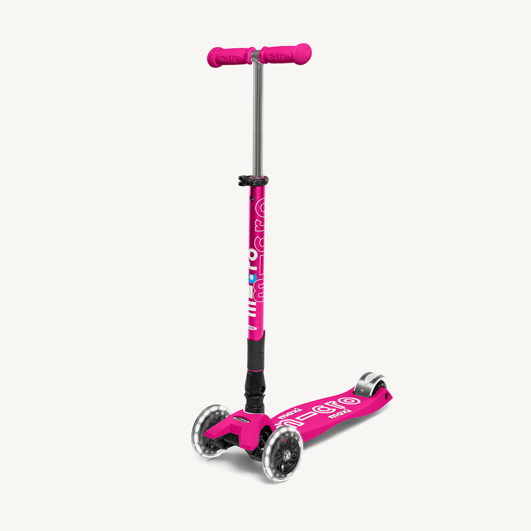 Micro Scooters Maxi Micro Scooter Deluxe Foldable LED - Pink - All Mamas Children