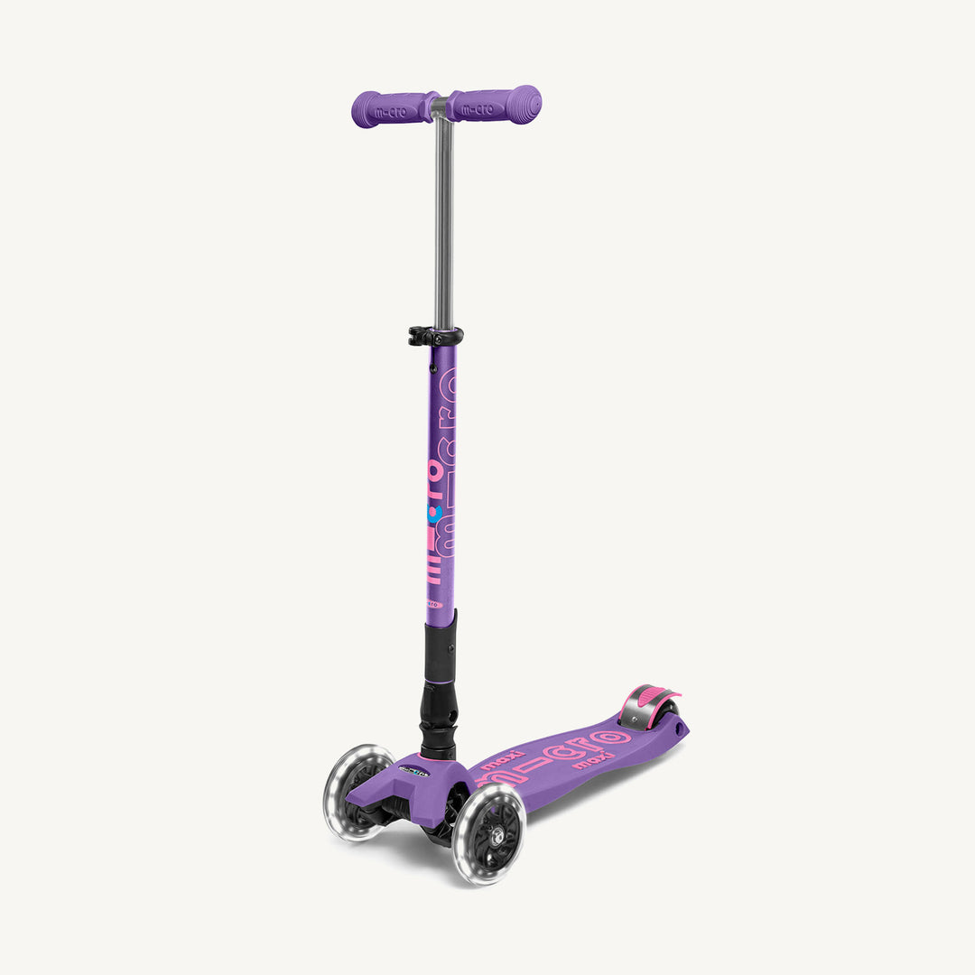 Micro Scooters Maxi Micro Scooter Deluxe Foldable LED - Purple - All Mamas Children