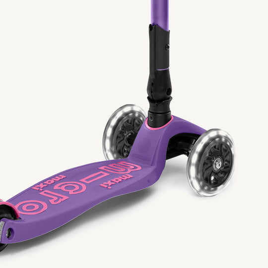 Micro Scooters Maxi Micro Scooter Deluxe Foldable LED - Purple - All Mamas Children