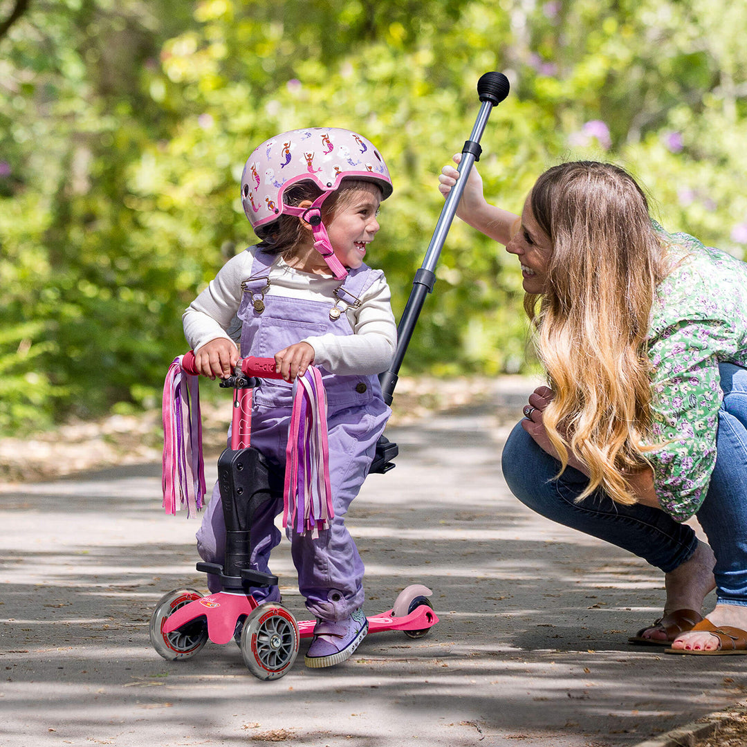 Micro Scooters Mini Micro 3in1 Deluxe Push Along Scooter - Pink - All Mamas Children