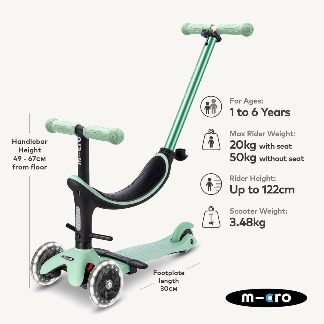 Micro Scooters Mini Micro 4in1 Mini 2 Grow Scooter - Mint